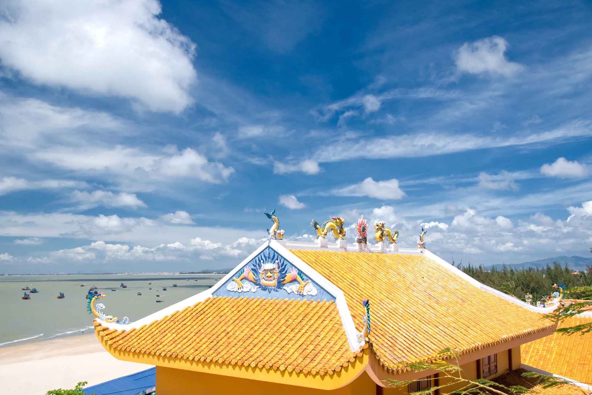 temple in beach